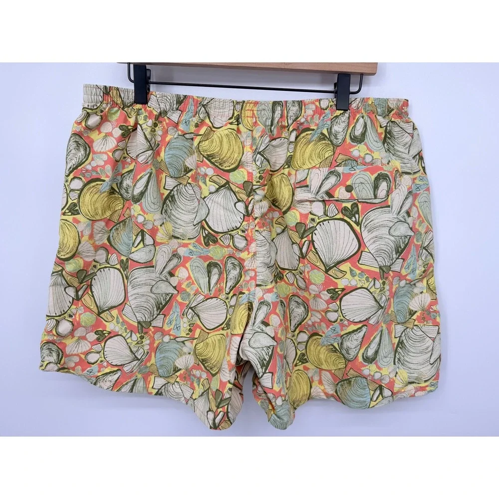 Patagonia Baggies Shorts Men XL Coral Shell Oyster Print Good Condition Rare
